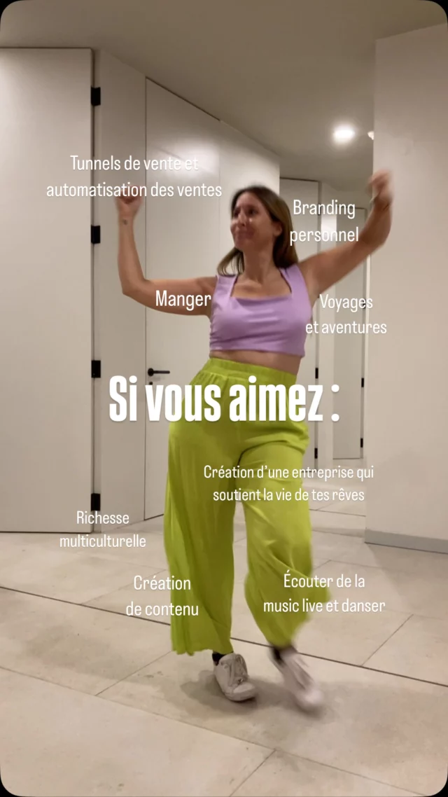Hello, je suis Virginie 🤝

Je viens d’un tout petit village dans le sud-ouest de la France (plus de vaches que d’habitants), & je vis actuellement une vie de nomade depuis + de 10 ans.

Je suis plongée jusqu’au cou dans la refonte de mon branding + programme signature Push & Pull, un peu comme un nouveau bébé à naître 🫶.

Je suis consultante & coach business, passionnée par l’idée de simplifier au maximum les stratégies et la croissance entreprise pour que vous puissiez vous concentrer sur votre métier et vivre pleinement la vie que vous aimez.

Ma mission est de découvrir à quel point la vie peut être belle et mon objectif est simplement d’avoir la liberté de choix dans tous les aspects de ma vie.

Je suis celle qui vous donne toute son attention dans un groupe lorsque personne d’autre n’écoute votre histoire. Je vous vois. Je vous écoute.

Je suis fascinée par l’idée de construire un business autour de votre vie, en apprenant à travailler efficacement et intentionnellement, non pas pour en faire +, mais pour vivre davantage dans le moment présent.

Je crois profondément au pouvoir de l’énergie, du mindset et de la manifestation, en combinaison avec la stratégie, la structure et l’action. En d’autres termes, intégrer la magie dans le travail.

Mon mantra pour 2025 est la sérénité. Apporter la paix. Vivre en paix. Incarner davantage de paix.

Me connaître, c’est savoir que je mène tout avec passion.

Prête à découvrir à quel point la vie peut être belle ensemble ? Devenons amies biz 🫶.

Commentez QUIZ pour mon guide étape par étape sur la stratégie à développer pour un business rentable.

#coachingentrepreneurs #coachinglife #marketingdigital #formationenligne #businesscoach #motivation #entrepreneurlife #communicationdigital #businessinspiration #leadermentality #solopreneur #inspirationdentrepreneur