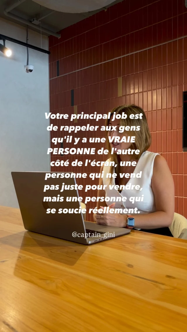 CONSTRUIRE LA CONFIANCE 🤝 AVEC VOTRE AUDIENCE

💓 Instagram, c’est un peu comme… les rencontres en ligne.

Le follow, c’est comme un swipe à droite. À 1ière vue, ce que vous voyez vous plaît, alors vous tentez votre chance.

💬 Ce premier DM, c’est comme le 1er message. Et vous pouvez parier que je vais tout faire pour être celle qui fait le 1er pas.

Poster sur mes stories Instagram, c’est comme aller à des rendez-vous. Je vous montre des petits bouts de moi, et vous commencez à assembler le puzzle.

Notre appel découverte ? C’est le 3ie rendez-vous. Là où la magie opère. 😉

À partir de là, tout est possible !

🚀 Construire la confiance avec votre audience, ce n’est pas de la science… c’est presque pareil que dans la vraie vie.

Ayez des conversations authentiques. 
Parlez d’autre chose que de votre business. 
Montrez aux gens à quoi ressemble votre vie.

Votre priorité #1 est de rappeler aux gens qu’il y a une VRAIE PERSONNE de l’autre côté de l’écran, une personne qui ne vend pas juste pour vendre, mais une personne qui se soucie vraiment.

Quand je partage des comptes sur mes réseaux, ce n’est pas juste pour le plaisir. J’aime leurs service et je veux partager ça avec vous.

✅ Il en va de même pour bâtir un business en ligne. Sauf que cette fois, le produit, c’est moi. Et je me soucie sérieusement de ce que je fais. Mon job, c’est donc de vous donner envie de vous en soucier aussi.

🚫 Je ne vous balancerai jamais un “Salut ma belle !” ou une approche froide dans vos DMs.
🚫 Je ne vous vendrai jamais mon service le + cher si je ne pense pas que vous en avez besoin.
🚫 Je ne vous jouerai jamais un tour. Ce que vous voyez, c’est ce que vous obtenez. 

C’est comme ça qu’on construit la confiance avec son audience.

On reste vrai. Et ça ne veut pas dire partager toute votre vie privée. Ça veut juste dire ÊTRE VOUS.

👉 Si vous avez du mal avec ça, qu’est-ce qui vous empêche d’être simplement vous-même sur Insta ?

#communicationdigitale #coachaufeminin #formationenligne #entrepreneuseambitieuse #developpersonentreprise #succès #developpementpersonnel #devperso #businesschallenge #instagrammarketingsuccesstips