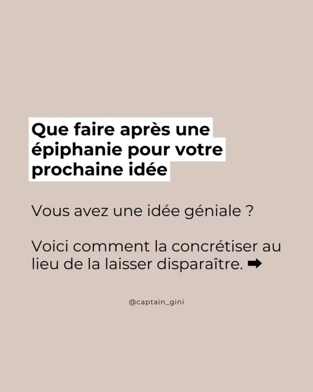 Quelque chose que j'entends tout le temps... 🙄

« Je viens d'avoir une superbe idée, j'ai hâte de la partager »... et puis plus rien.

OU, c'est révélation après révélation… une sorte de montée en continu, mais sans véritable élan ni stratégie à long terme.

Alors, vous avez eu une superbe idée, et ensuite ?

SWIPE pour découvrir vos étapes 👉🏼

Mais ne travaillez pas juste en coulisses sans en parler, PARTAGEZ TOUT.

Partagez votre parcours pour mettre cette idée en action avec votre communauté. Cela vous apporte une responsabilisation, mais permet aussi de créer de l'excitation. Vous préparez ainsi votre audience pour le lancement, de sorte qu'au moment d'ouvrir les ventes, ils soient déjà prêts à se lancer !

Traitez cela comme un lancement, même si ce n'est pas une offre. Nouveau branding ? Nouveau shooting photo ? Nouvel épisode de podcast ?

Faites-en un événement !

C'est quelque chose que j'ai toujours fait dans mon business : ça implique ma communauté dans le processus, ça rend tout 10 fois plus fun, et sans oublier les conversations que cela peut ouvrir pour vous 😉

#coachpourfemmes #passagealaction #infopreneur #developpersonbusiness #coachmarketing #creersonentreprise #communicationauthentique #coachentrepreneur #coachmarketingdigital #entrepreneur #consultantinstagram #solopreneuse #webentrepreneur #entrepreneurcoach #coachintuitive